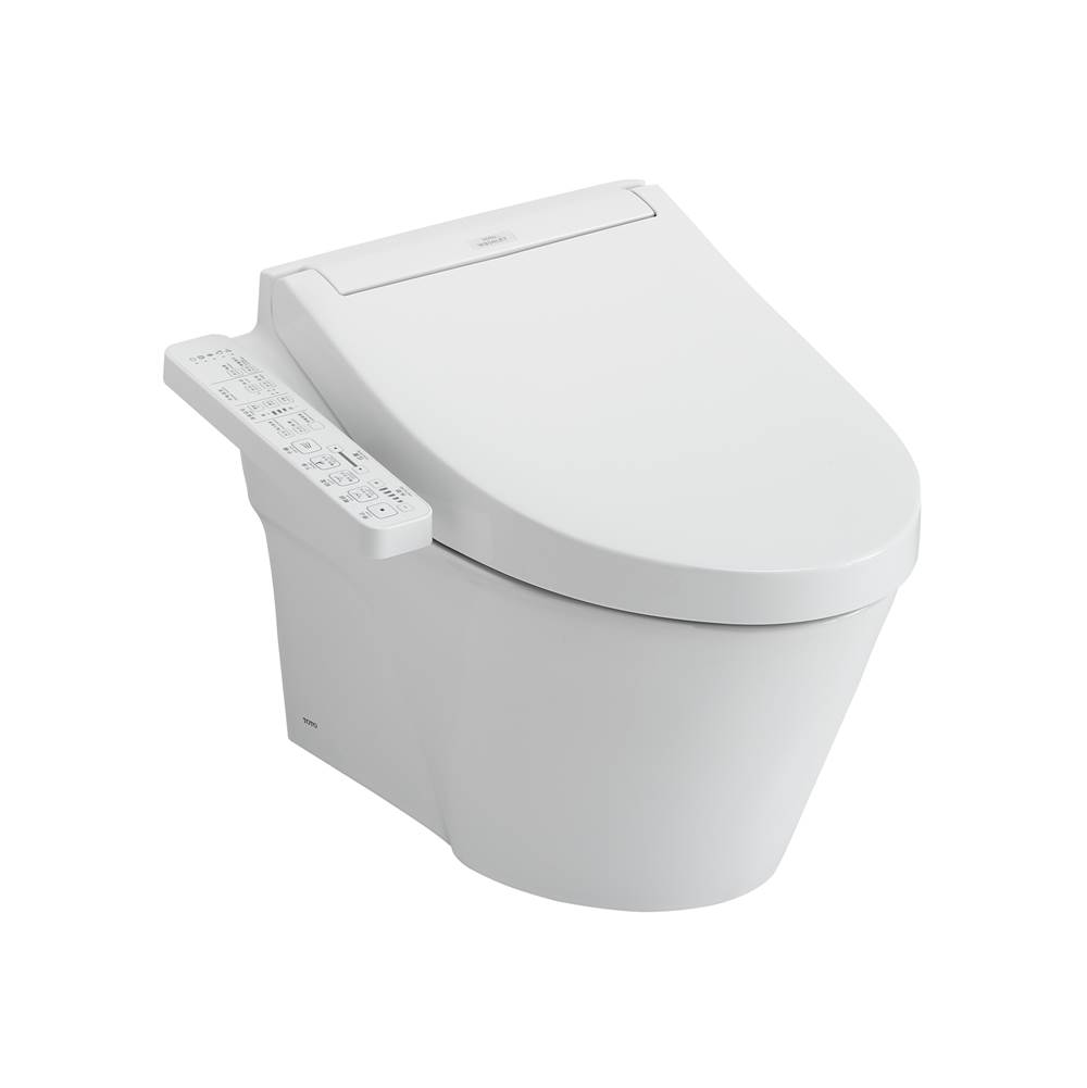 General Plumbing Supply DistributionTOTOToto® Washlet®+ Ap Wall-Hung Elongated Toilet And Washlet C2 And Duofit® In-Wall 0.9 And 1.28 Gpf Dual-Flush Tank System, Matte Silver