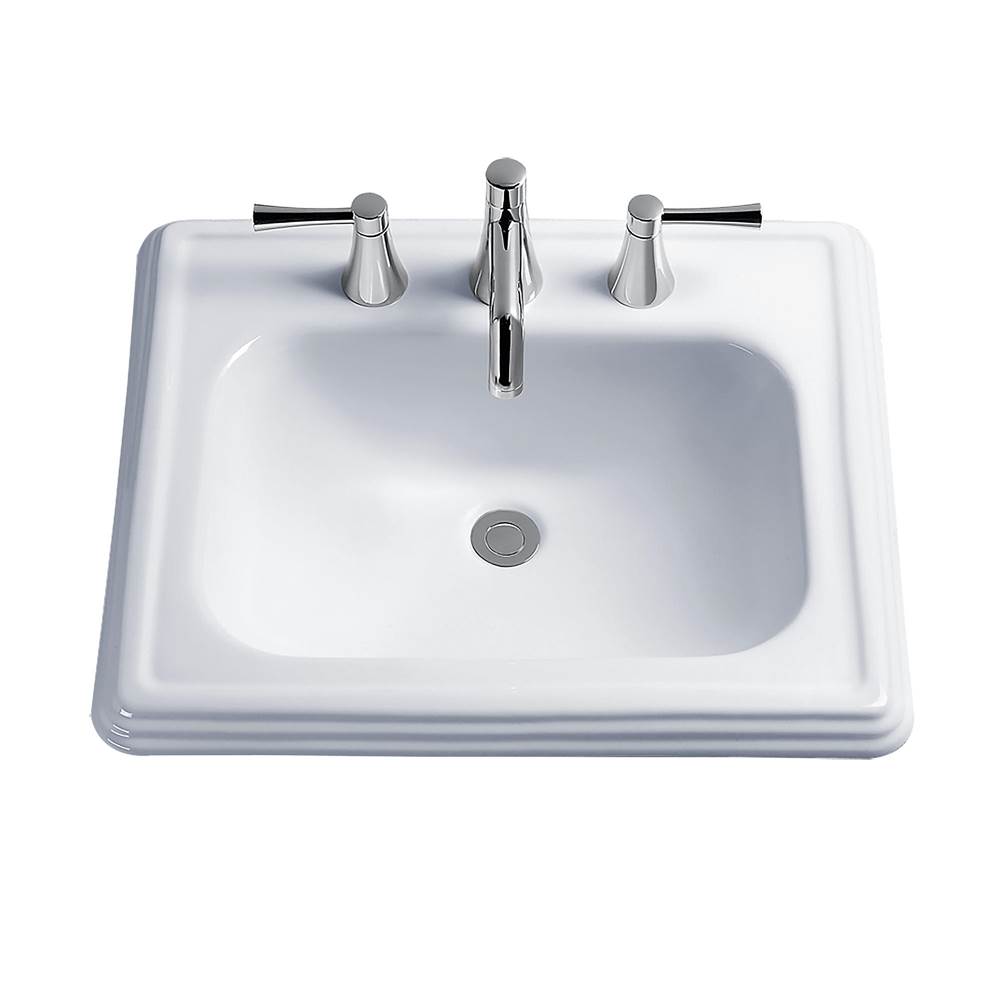General Plumbing Supply DistributionTOTOToto® Promenade® Rectangular Self-Rimming Drop-In Bathroom Sink For 8 Inch Center Faucets, Cotton White