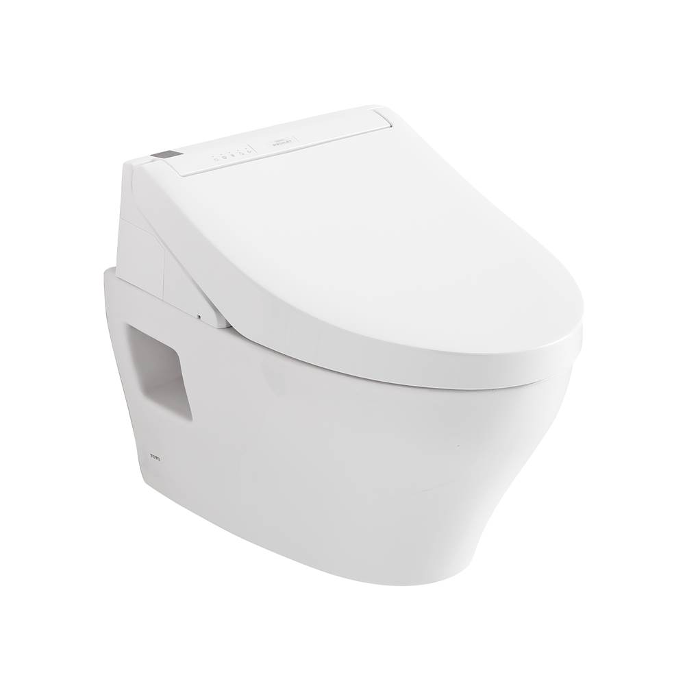 General Plumbing Supply DistributionTOTOToto® Washlet®+ Ep Wall-Hung Elongated Toilet And Washlet C5 Bidet Seat And Duofit® In-Wall 0.9 And 1.28 Gpf Dual-Flush Tank System, Matte Silver
