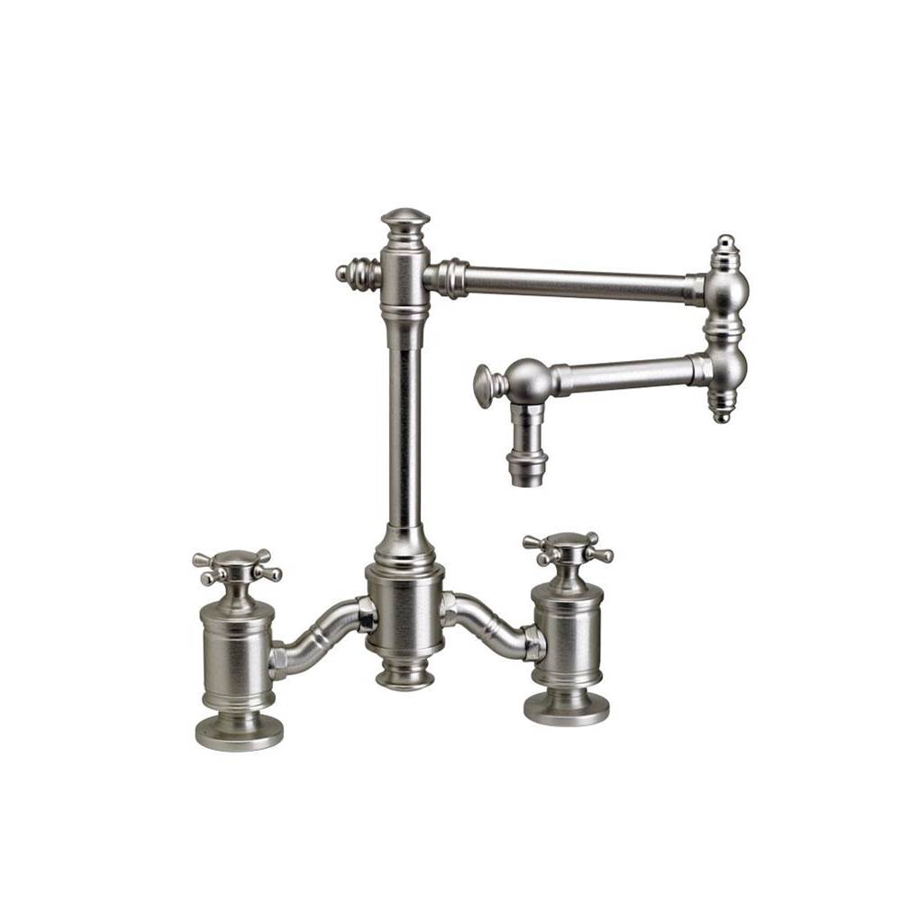 General Plumbing Supply DistributionWaterstoneWaterstone Towson Bridge Faucet - 12'' Articulated Spout - Cross Handles